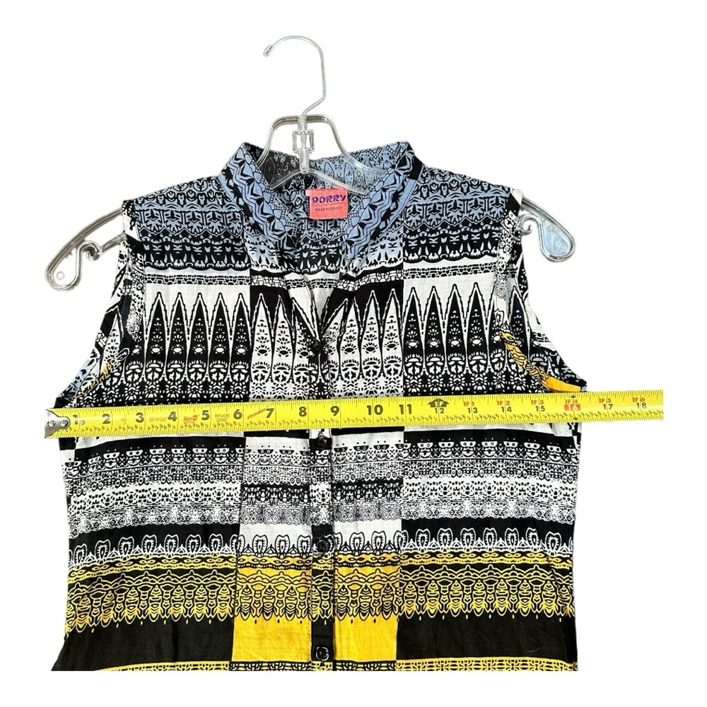 Dorry Color-block Sleeveless Boho Button Front Dress Size Small Colorful Bold - Picture 5 of 11